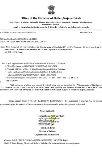 INDIAN BOILER REGULATIONS (IBR)